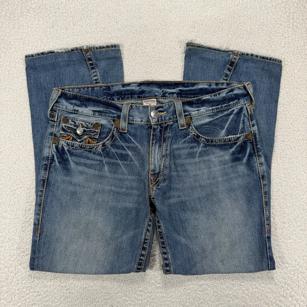 VTG True Religion Rainbow Joey Jeans Men's 38 (Actual 39x31) USA Streetwear Y2K